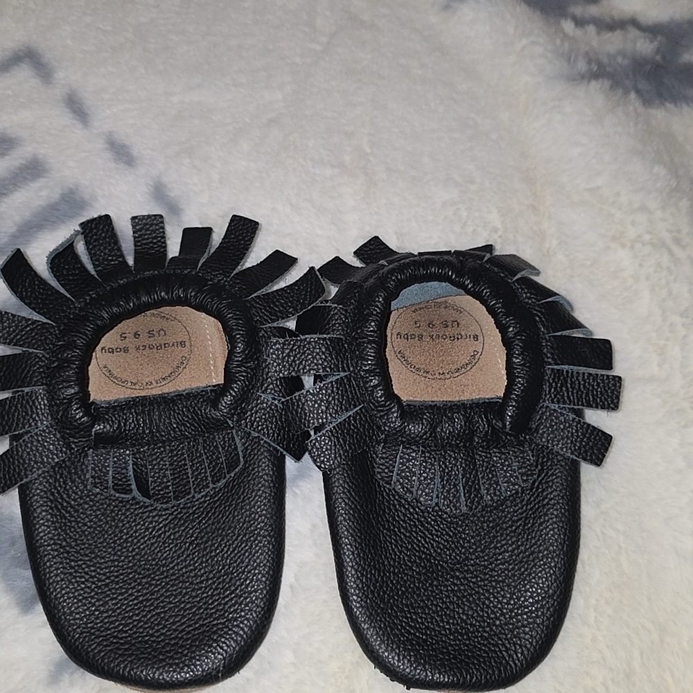 Blundstone Black Leather Kids Moccasins